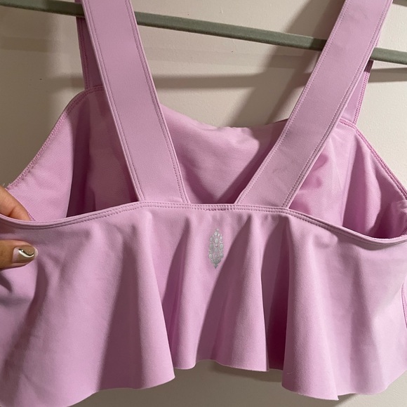 NWOT Free People Movement Lilac Ruffle Sports Bra Size Large - Picture 7 of 7
